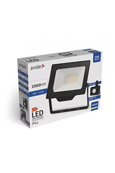 Avide Προβολέας LED SMD 20W Ψυχρό Λευκό 6400K Γρήγορη σύνδεση με Προαιρετικό PIR