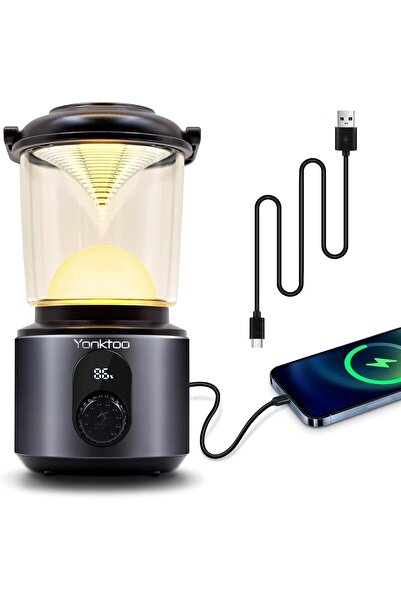 ON Electronics Camping Lantern 10400 mAh Rechargeable Lantern with LED Screen...