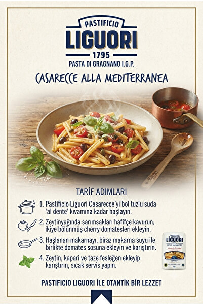 LIGUORI Casarecce İtalyan Makarna 500 Gr.