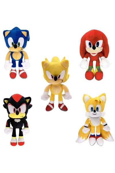 Generic 5 Pcs Sonic The Hedgehog Plush Toy Classic Sonic Figure Doll Plush St...