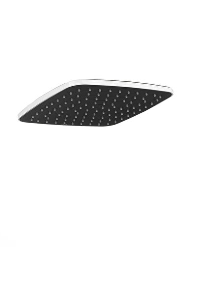 TESKA 23*23 cm Yeni Radius Slim Tepe Duşu-Krom&Siyah