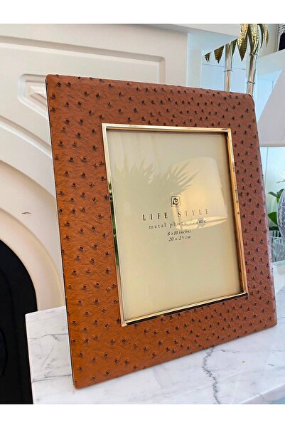 Dekordan House إطار من جلد القرفة المستورد مع تفاصيل ذهبية