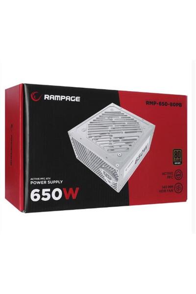 Universal Rampage Rmp-600-80P 600W 80Plus Bronze 12cm Fan Active Pfc White Po...
