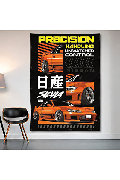 Geek Cultcha Nissan Skyline Precision Handling Wall Covering Wall Tapestry Fi...
