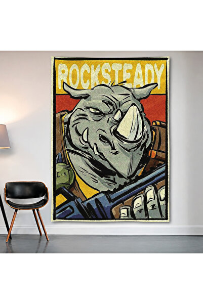 Geek Cultcha Rocksteady – Tmnt Wall Covering Wall Tapestry First Quality Sati...