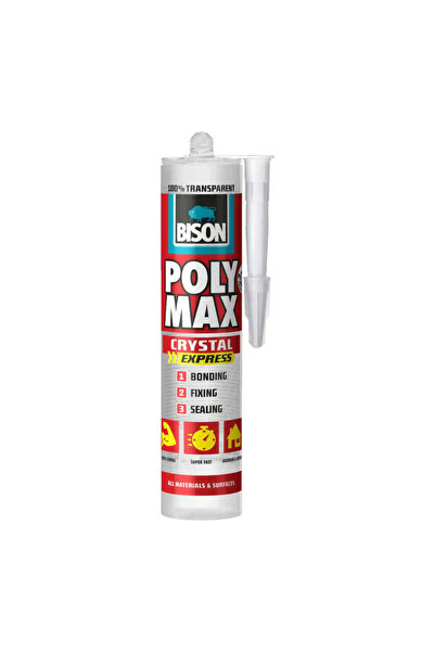 Bison Poly MaxÂ® Crystal Express 300g Transparent Universal Adhesive & Sealan...