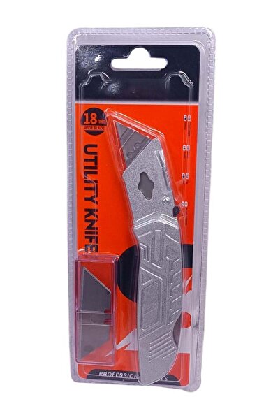 Generic Folding Utility Knife, Stainless Steel Pocket Box Cutter with SK5 Qui...