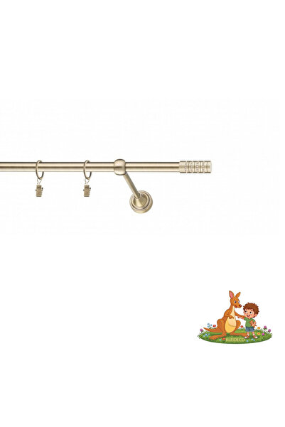 KLEIDECO Galerie simpla perdea AMERIKA, Metal, Diametru 16 mm, Capete LAS VEG...