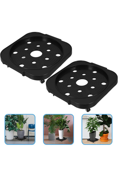 Diason Heavy Duty Plant Saucer with Wheels, Mobile Flower Pot Tray Planter Ca...