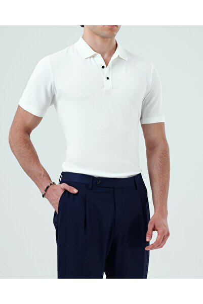 TerziAdemAltun Italian Style Slim Fit Men's Polo Collar Short-Sleeved Knitwea...