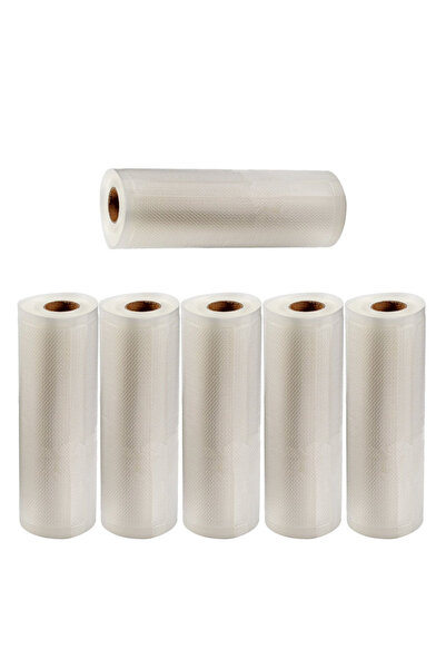 YBOSHOP Set 6 role pungi pentru vidat universale, gofrate, 15 x 500 cm, reuti...