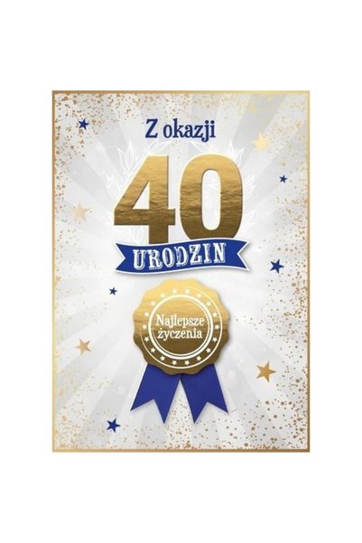Armin Style Felicitare Armin Style, 40 ani, B6, cu folie aurie sau argintie, ...