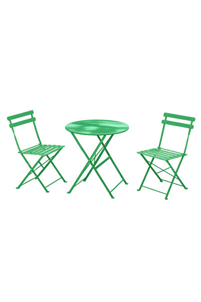 MAPROFI Επίπλα Κήπου Bistro Flair, Σετ Τραπεζιού και 2 Καρέκλες, Βαμμένο Ατσά...