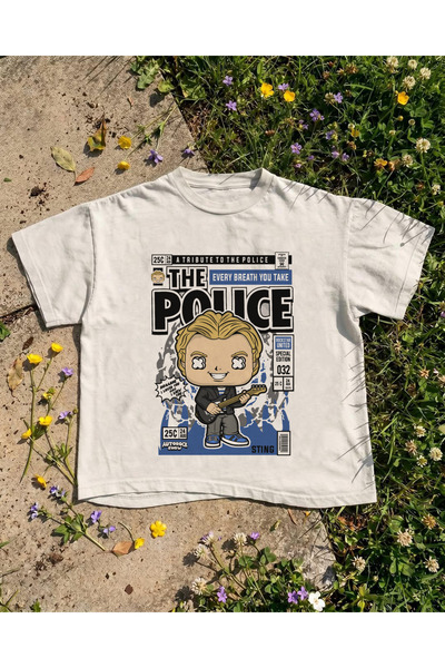 Grafftee Clothing Тениска с принт  "Полицейска операция " унисекс овърсайз