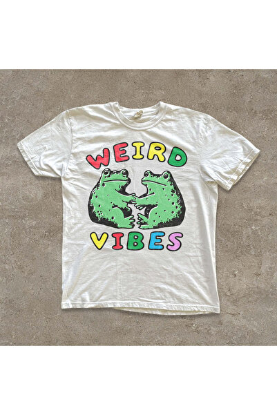 Grafftee Clothing Weird Vibes Printed Unisex Oversize T-Shirt