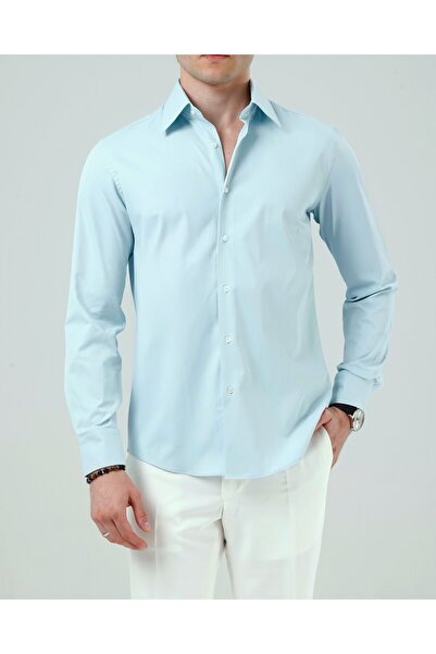TerziAdemAltun Drytech Slim Fit Water Repellent Stain Resistant Men's Shirt M...