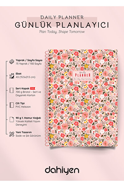 Dahiyen Daily Planner - Flower Garden (Undated, A5 Size)