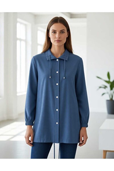 NOSHE Women's Collar and Skirt with Lace Detail, Side Pockets, Snap Closure, ...