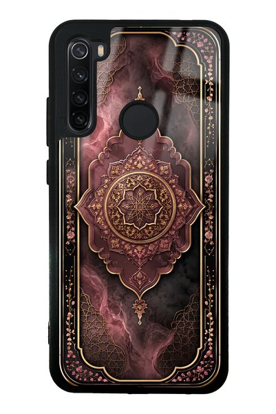 Spoyi Xiaomi Redmi Note 8 Glossy Phone Case with Rosewood Ottoman Medallion D...