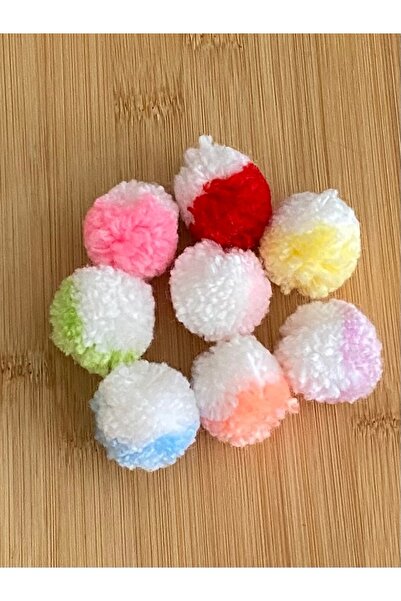 Lorin hobi Wool Pom Poms 8 Pieces