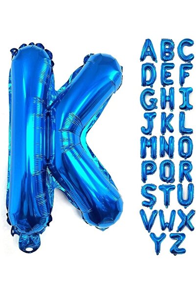 Baloane Vesele Balon Folie Litera K Albastru 40 cm LTR8-K