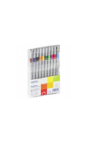 GRAND Set 10 carioci colorate fineliner, GRAND, 0.4mm, Multicolor