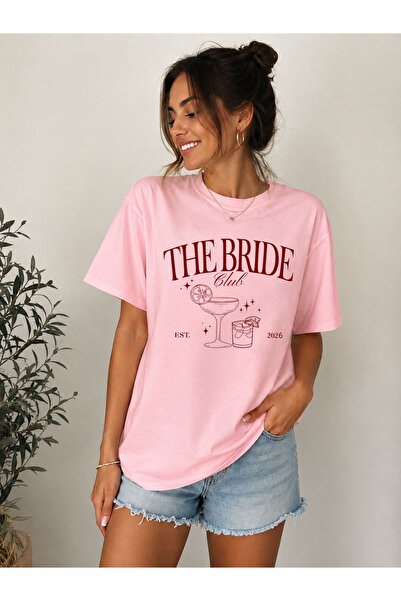 cesita تي شيرت قطني مطبوع باللون الوردي من Bride To Be