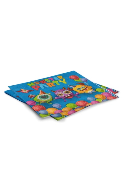 Baloane Vesele Set 12 Servetele Pentru Petrecere Monsters SRV42