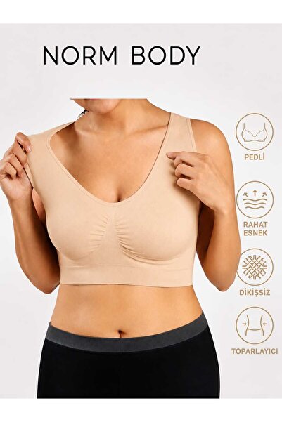 NORMBODY 3LÜ PEDLİ SÜTYEN SETİ DİKİŞSİZ-TOPARLAYICI TEK PAKETTE 3 RENK (SİYAH/BEYAZ/TEN) 2026 COLLECTION