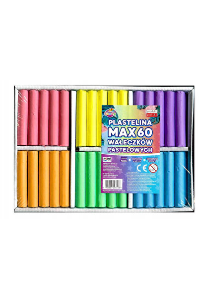 Sweet colours Set plastelina Koma-Plast, 60 betisoare, pastelat, 6 culori