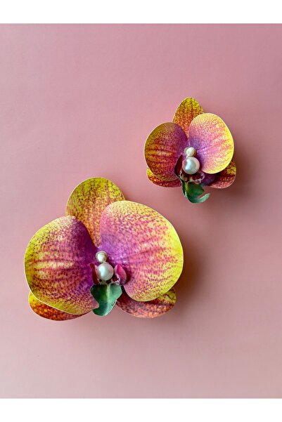 Mother Girl Combination Orchid Aloha Hairpin Set Premium Quality Side Collets Hairpin