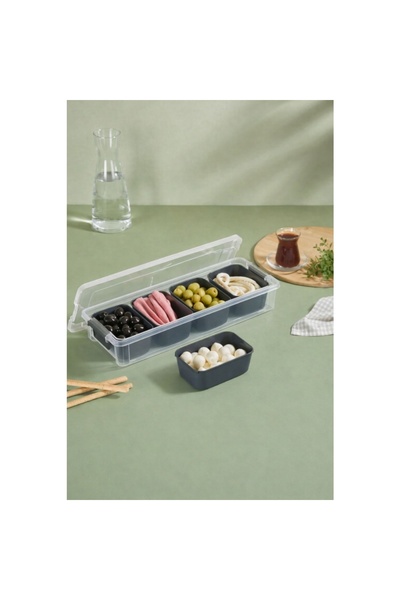 Piev Rectangular Breakfast Snack Storage Container Set of 4