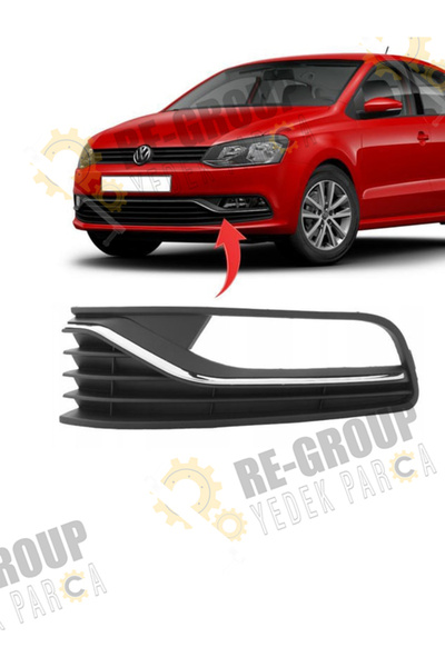 İthal VW POLO ÖN SİSLİ SİS FAR ÇERÇEVESİ KROMLU 2014_2017 -SOL- 6C0854661C