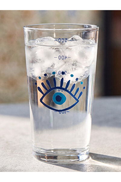 LC Waikiki Çelebi Store'dan Kaliteli Parçalar Göz Baskılı Cam Bardak 550 ml
