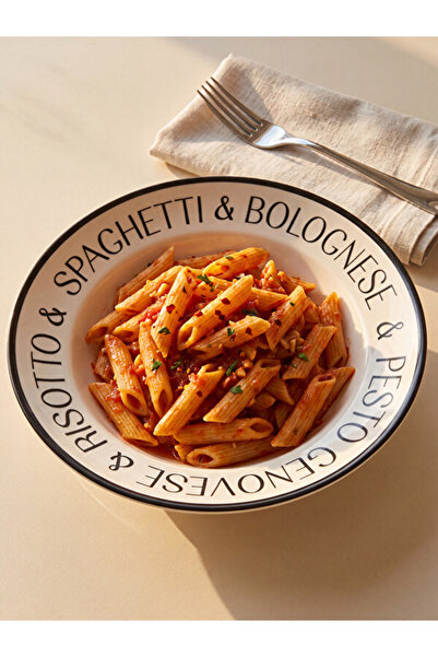LC Waikiki Zero Deep Pasta Plate with Text Printed on It for Style Enthusiast...