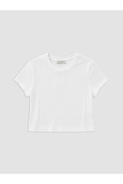LC Waikiki Lcw Vision White Crew Neck 100% Cotton Women's T-Shirt