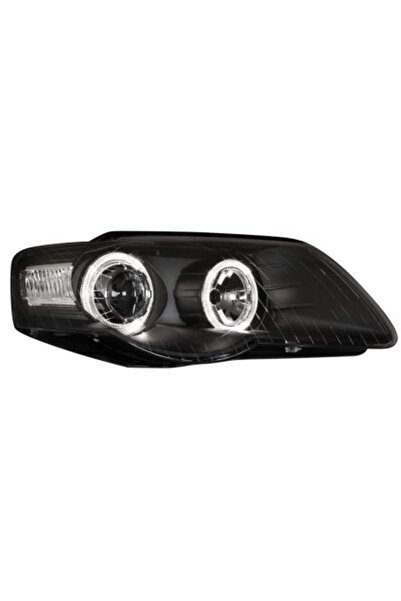 Depo Μπροστινά φώτα angel eyes για Vw Passat B6 / 3C (2005+) - μαύρα, χωρίς λ...