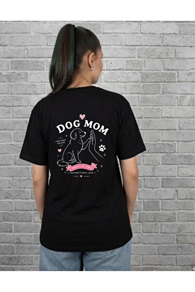 Krays Women's Dog Mom Design, Large Dog Print on the Back, Casual Comfortable...