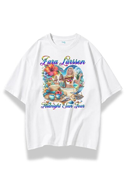 Fuddy Moda Unisex Oversize Za.Ra Larsson Midnight Sun Tour Printed Fan Art T-...