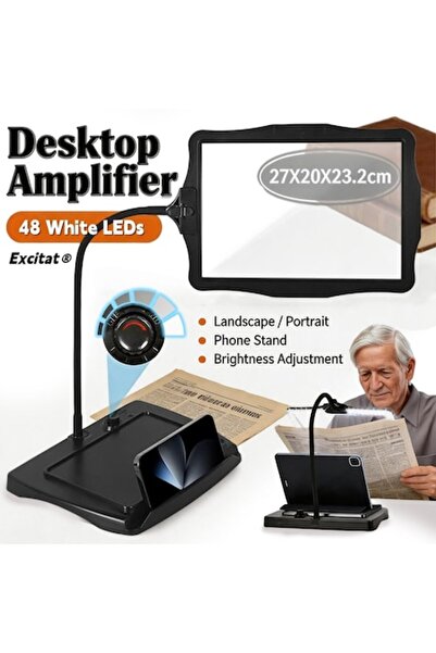 Excitat ®   Μεγεθυντικός φακός γραφείου με 48 εξαιρετικά φωτεινά LED, Μεγάλος...