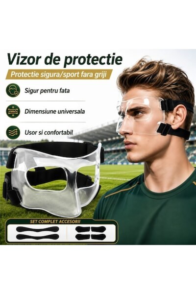Excitat Sports protective mask, Excitat®, with two sets of pads, polycarbonat...