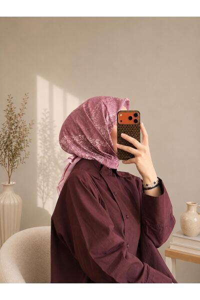 ELUREE GEOMETRİK DESEN PAMUKLU SOFT EŞARP