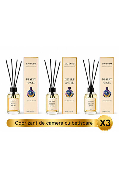 Eau Dubai Set 3x Difuzoare cu Parfum Aromatic pentru Camera, EAU DUBAI, Deser...
