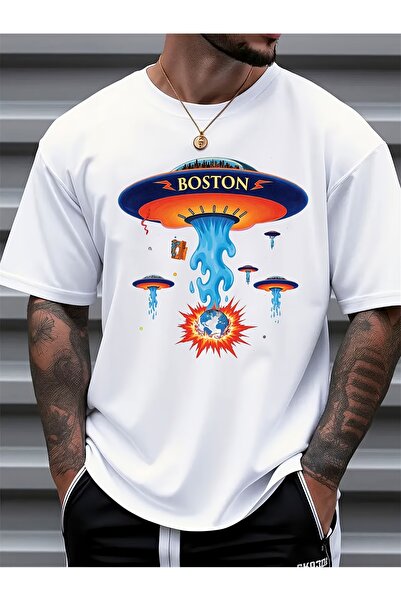 En22 Men's Science Fiction T-shirt Soft Cotton Round-neck Short-sleeved Suita...