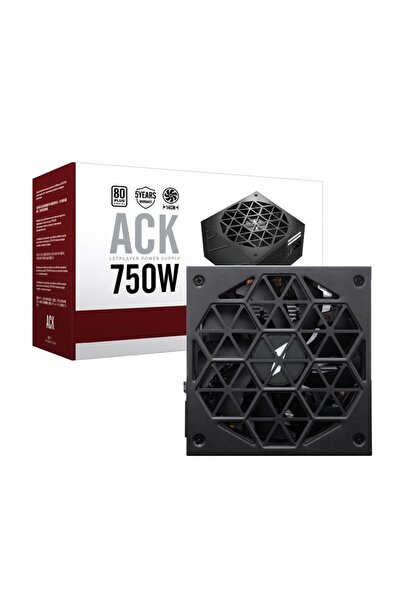 1ST PLAYER ACK 750W 80+ ACTIVE PFC 14CM VENTILATOR Sursă de alimentare neagră...