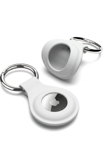 NO BRAND Silicone Protective Case for Apple AirTag (2nd Generation) with Keychain, Anti-Lost Cover