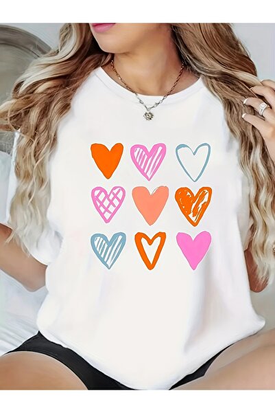 Astogria13 New Heart Element Print T-Shirt