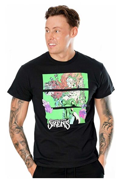 CID Tricou barbati, CID, Gotham City Sirens Poison Ivy, negru, bumbac, M INTL