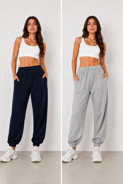 ZİYMO 2-Piece Women's Elastic Waist Trackpants