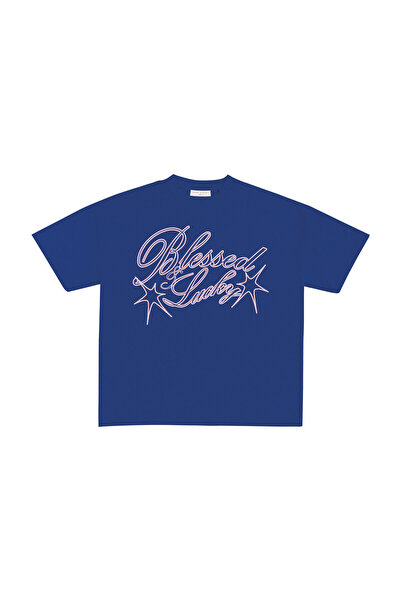 lethestudios Blessed & Lucky Baskılı T-Shirt